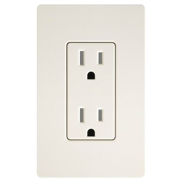 Biscuit 15 amp 120 volt Tamper Resistant Receptacle Outlet