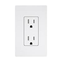 Lutron Snow 15 amp 120 volt Tamper Resistant Receptacle Outlet