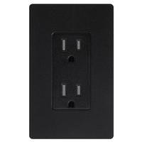 Lutron Midnight 15 amp 120 volt Tamper Resistant Receptacle Outlet