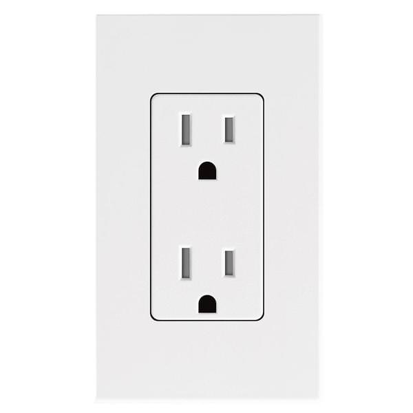 White 15 amp 120 volt Tamper Resistant Receptacle Outlet