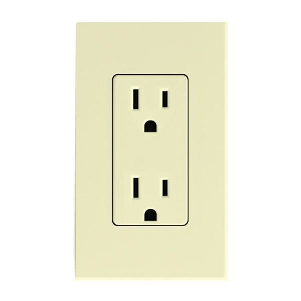 Almond 15 amp 120 volt Tamper Resistant Receptacle Outlet