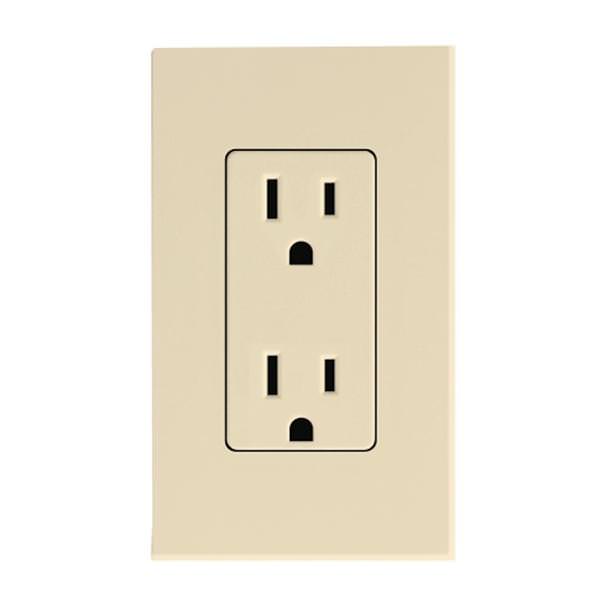 Beige 15 amp 120 volt Tamper Resistant Receptacle Outlet