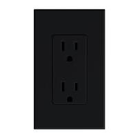Lutron Black 15 amp 120 volt Tamper Resistant Receptacle Outlet