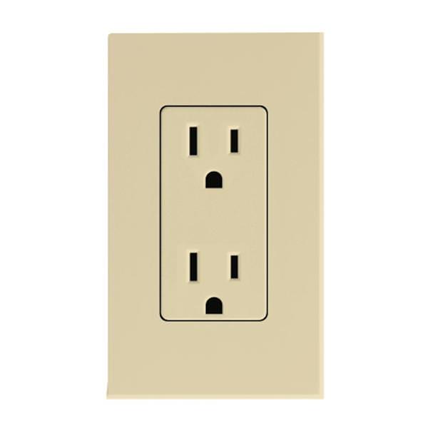 Ivory 15 amp 120 volt Tamper Resistant Receptacle Outlet