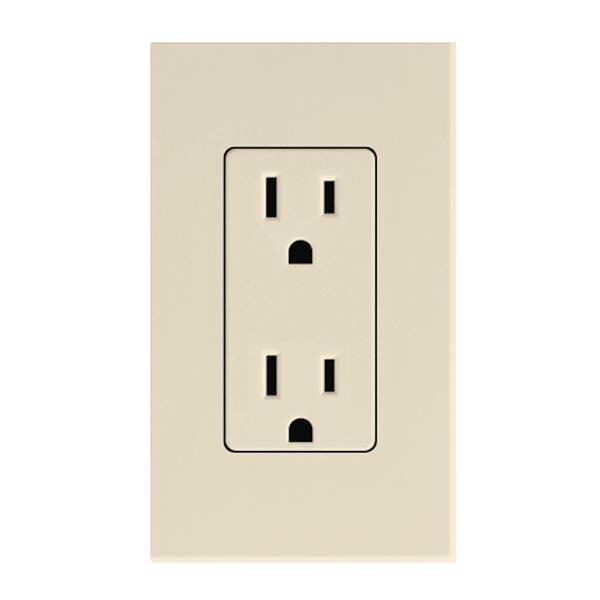 Light Almond 15 amp 120 volt Tamper Resistant Receptacle Outlet