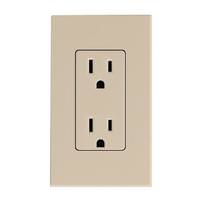 Lutron Taupe 15 amp 120 volt Tamper Resistant Receptacle Outlet