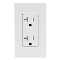 Lutron White 20 amp 120 volt Tamper Resistant Receptacle Outlet