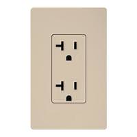 Lutron Taupe 20 amp 120 volt Tamper Resistant Receptacle Outlet