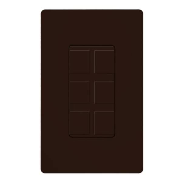 6-Port Brown Gloss Wallplate