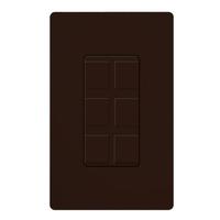 Lutron 6-Port Brown Gloss Wallplate