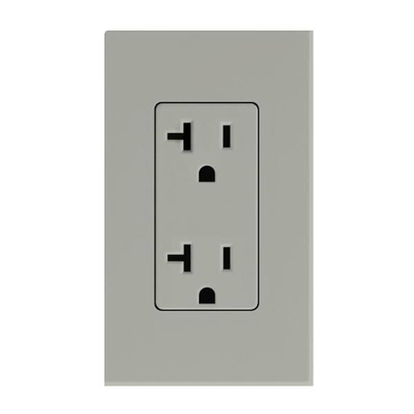 Gray 20 amp 120 volt Tamper Resistant Receptacle Outlet