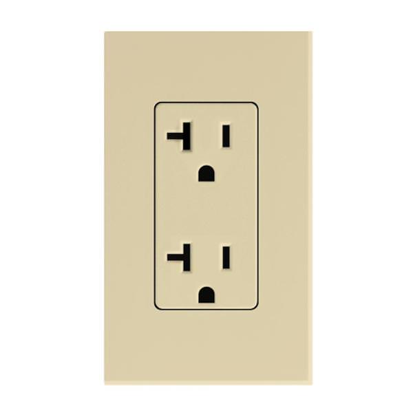 Ivory 20 amp 120 volt Tamper Resistant Receptacle Outlet