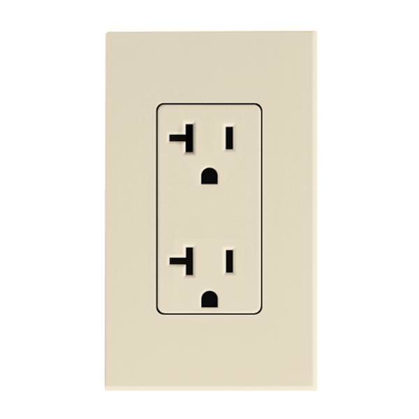 Light Almond 20 amp 120 volt Tamper Resistant Receptacle Outlet