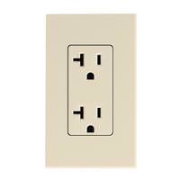 Lutron Light Almond 20 amp 120 volt Tamper Resistant Receptacle Outlet