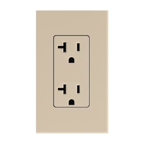 Taupe 20 amp 120 volt Tamper Resistant Receptacle Outlet