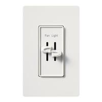 Lutron 120 volt 2.5 amp White Slider Fully Variable Fan and Light Control