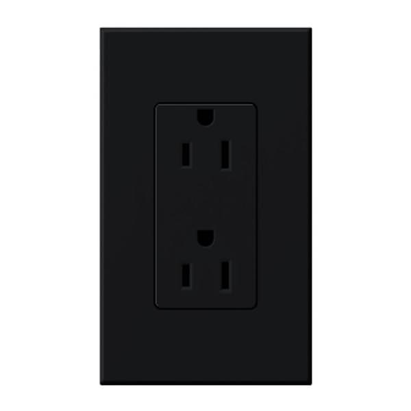 Black 15 amp 120 volt Receptacle Outlet