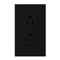 Lutron Black 15 amp 120 volt Receptacle Outlet