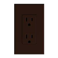 Lutron Brown 15 amp 120 volt Receptacle Outlet