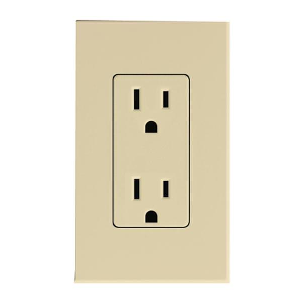 Ivory 15 amp 120 volt Receptacle Outlet