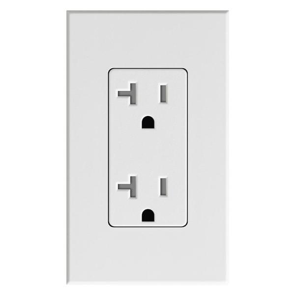 White 20 amp 120 volt Receptacle Outlet
