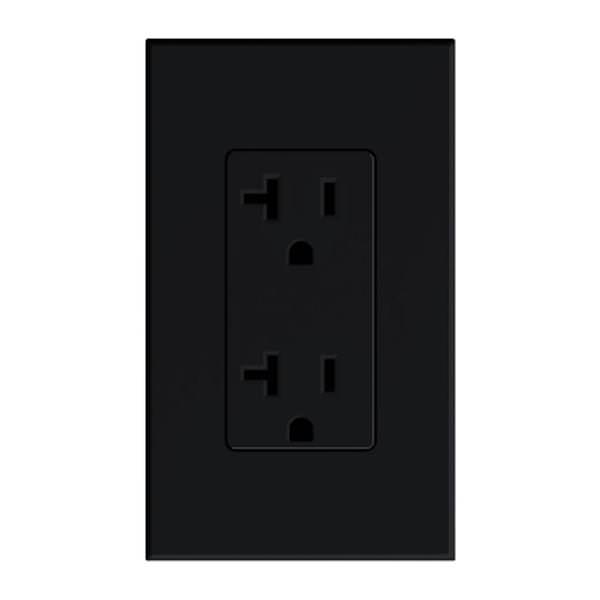 Black 20 amp 120 volt Receptacle Outlet