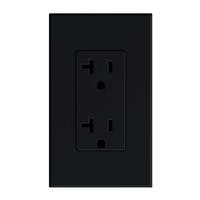 Lutron Black 20 amp 120 volt Receptacle Outlet