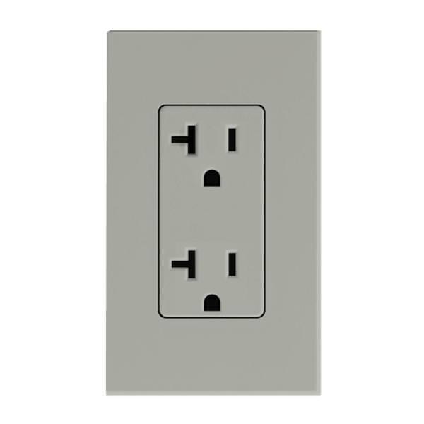 Gray 20 amp 120 volt Receptacle Outlet