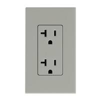 View Gray 20 amp 120 volt Receptacle Outlet