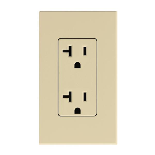 Ivory 20 amp 120 volt Receptacle Outlet