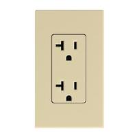 Lutron Ivory 20 amp 120 volt Receptacle Outlet