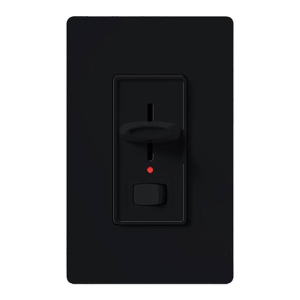 120 volt Black 1000 watt Single-Pole Incandescent / Halogen Wall Dimmer Switch with Locator Light