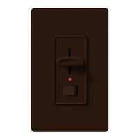 Lutron 120 volt Brown 1000 watt Single-Pole Incandescent / Halogen Wall Dimmer Switch with Locator Light