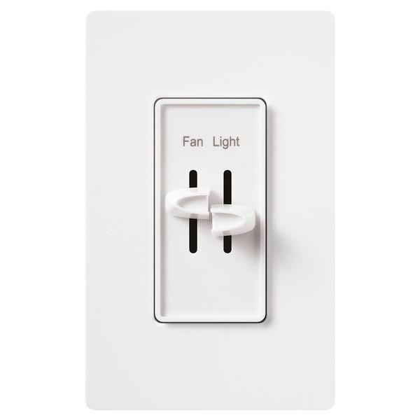120 volt 2.5 amp White Slider 3-Speed Fan and Light Control