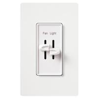 Lutron 120 volt 2.5 amp White Slider 3-Speed Fan and Light Control