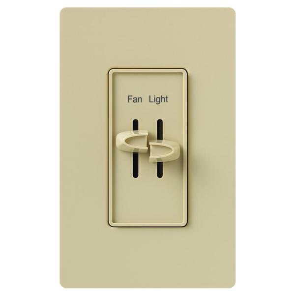 120 volt 2.5 amp Ivory Slider 3-Speed Fan and Light Control