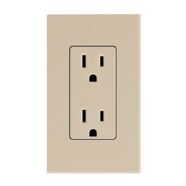 Taupe 15 amp 120 volt Receptacle Outlet