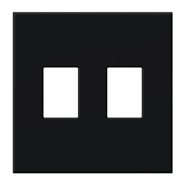 2-Gang Black Wallplate