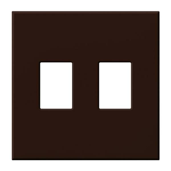 2-Gang Brown Wallplate