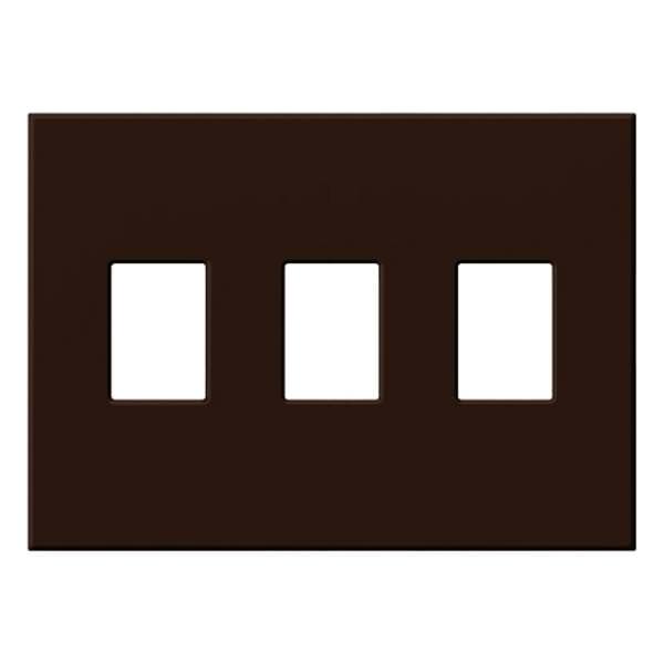3-Gang Brown Wallplate