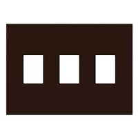 Lutron 3-Gang Brown Wallplate