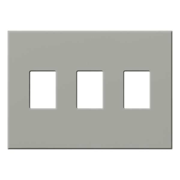 3-Gang Gray Wallplate