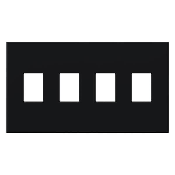 4-Gang Black Wallplate