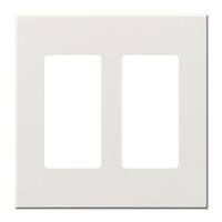 Lutron 2-Gang White Wallplate