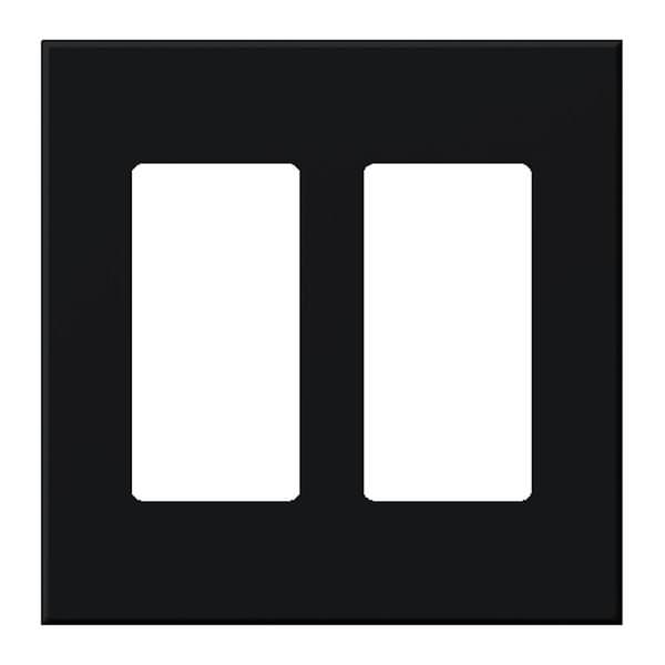2-Gang Black Wallplate