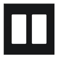 Lutron 2-Gang Black Wallplate