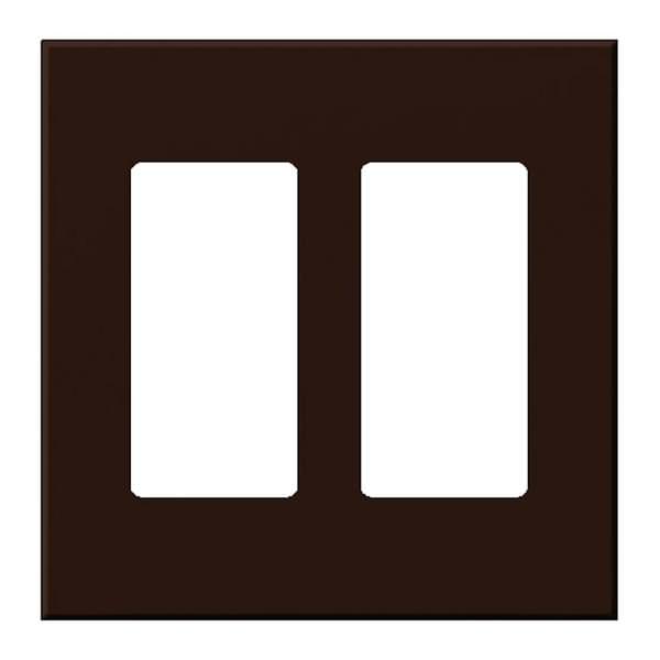 2-Gang Brown Wallplate