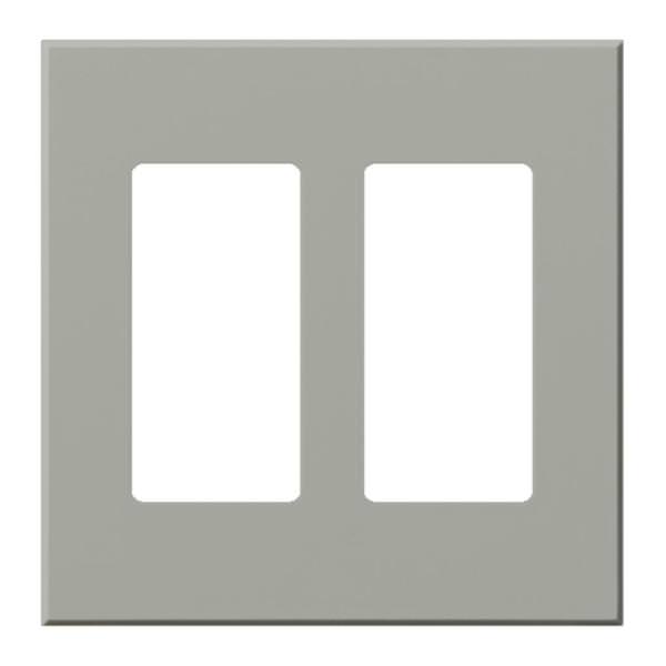 2-Gang Gray Wallplate