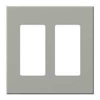 Lutron 2-Gang Gray Wallplate