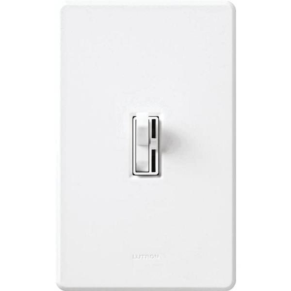 120 volt White Toggler Single-Pole / 3-Way Flourescent Wall Dimmer Switch